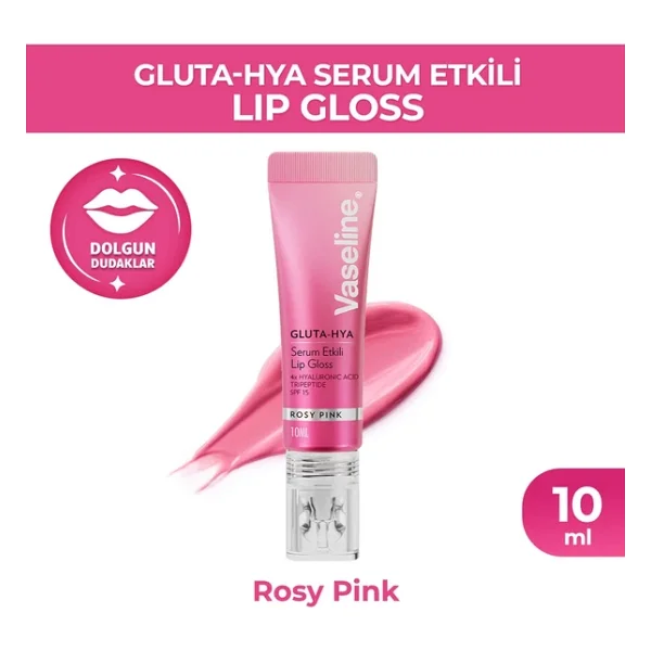Vaseline Gluta Hya Serum Etkili Rosy Pink Lip Gloss - Görsel 2