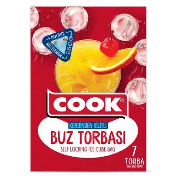 2 Adet Cook Buz Torbası Kendinden Kilitli 7'li - Görsel 3
