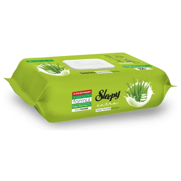Sleepy Extra Doğal Aloe Vera Özü Yüzey Temizlik Havlusu 100 Yaprak - Görsel 3