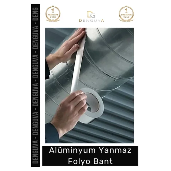 Suya Sıcaklığa Dayanıklı Tamir Soba Boru Yama Alüminyum Yanmaz Folyo Bant 45Mm - 5Mt - 12 Adet - Görsel 6