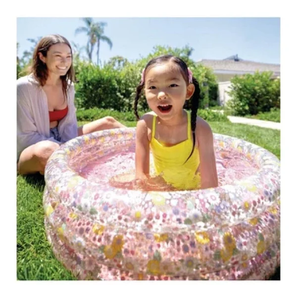 Intex 58427 86x25 cm Çiçek Desenli 3 Boğumlu Bebek Şişme Havuz - Görsel 2