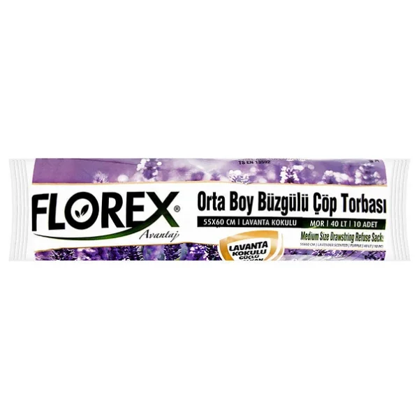 Florex Lavanta Kokulu Büzgülü Orta Boy Çöp Poşeti 10'lu - Görsel 10
