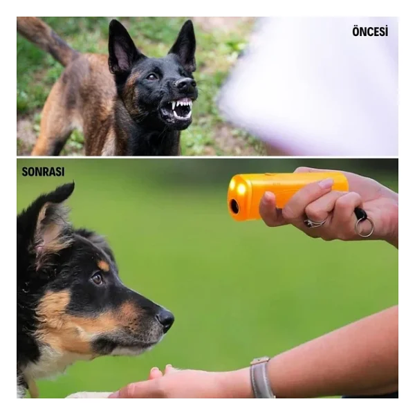 Ultrasonik Köpeksavar Köpek Kovucu Köpek Kornası Eğitim Cihazı (5477) - Görsel 4