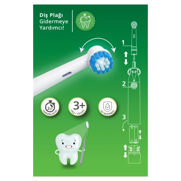 Kiwi KTB-6015 Pilli Çocuk Diş Fırçası - Görsel 4
