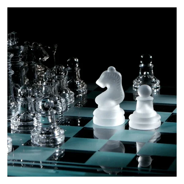 Glass Chess Cam Satranç Takımı (25 Cm x 25 Cm) - Görsel 2