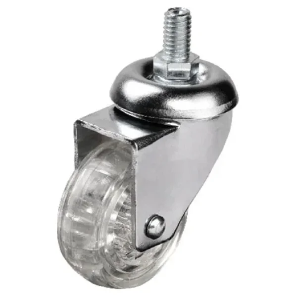 302 - 50X20 Mm Şeffaf Makaralı Vidalı Teker - Görsel 5