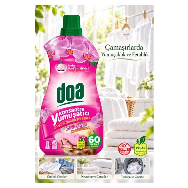 Doa Orkide Çiçeği Konsantre Yumuşatıcı 1.5 lt - Görsel 4