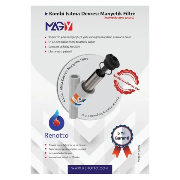 Renotto Magy Kombi Manyetik Filtresi - Görsel 2