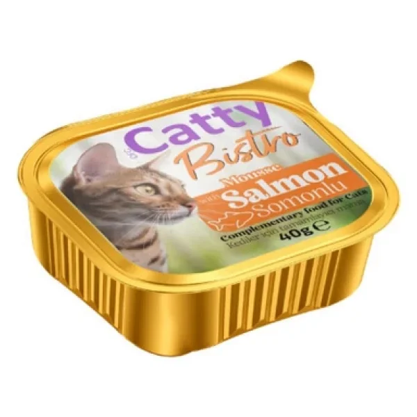 Catty Bistro Mousse Somonlu 40 gr Yetişkin Konserve Kedi Maması - Görsel 5