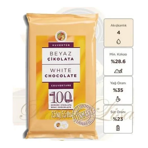 Altınmarka 2.5 kg Beyaz / Fildişi Kuvertür Çikolata - Görsel 7