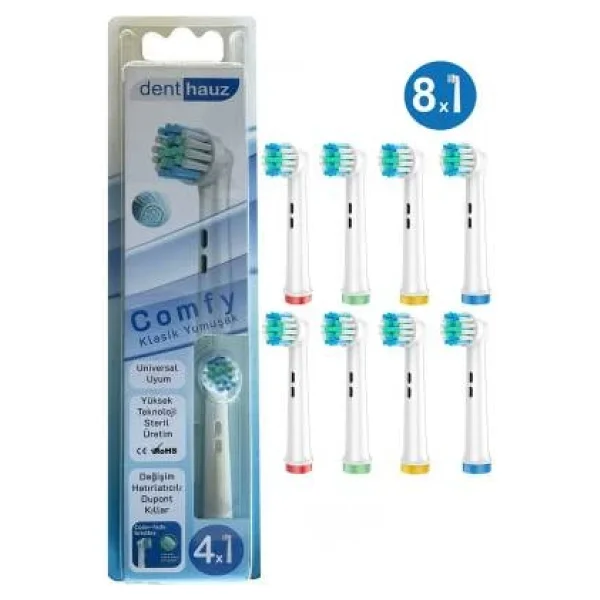 Comfy - Klasik Yumuşak Oral B Şarjlı Diş Fırçası Yedek Başlığı - 8 Adet Yedek Başlık - Görsel 8