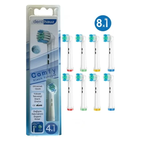 Comfy - Klasik Yumuşak Oral B Şarjlı Diş Fırçası Yedek Başlığı - 8 Adet Yedek Başlık - Görsel 9