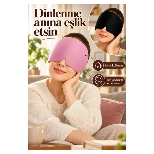 Mucit Home Mıgren Ve Baş Ağrısı Giderici Başlığı Sıcak Ve Soğuk Kompres Şapkası - Görsel 3