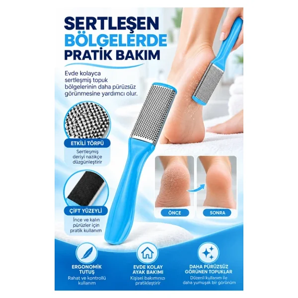 Mucit Home Nasır Topuk Rendesi Çift Taraflı Hazneli Ayak Törpüsü - 1 Adet - Görsel 6