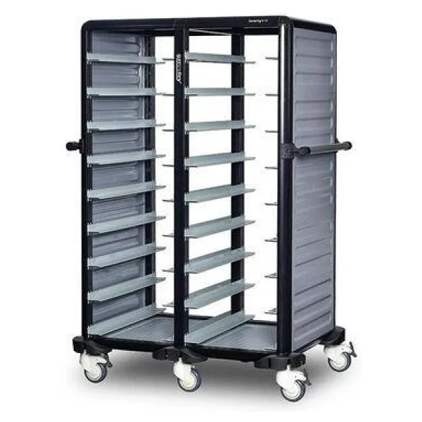 Gastrolley İkili Termo Tepsi Arabası, 9 + 9 Tepsi Kapasiteli, 2 Yanı Kapalı 101 x 71 x 149 (cm) - Görsel 3
