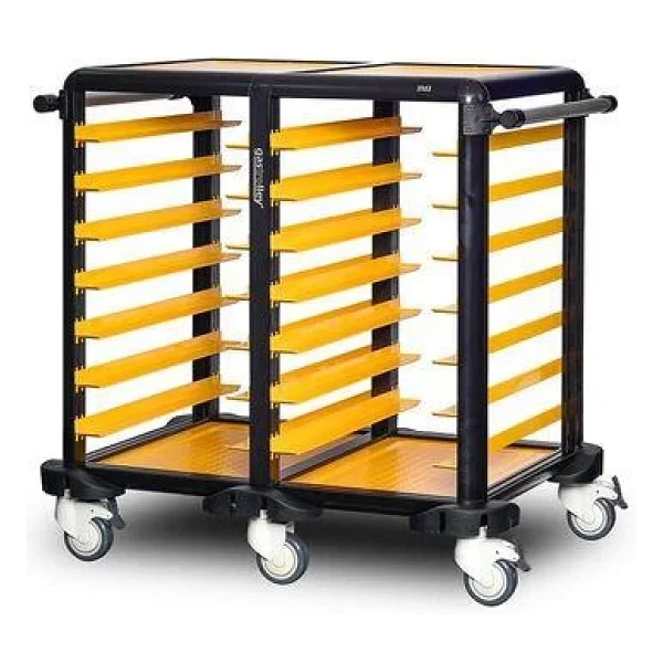 Gastrolley 75 İkili Servis Tepsi Arabası, Etrafı Açık, 101x71x99 cm - Görsel 3
