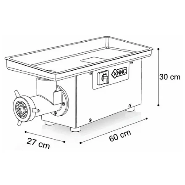 Hnc No 12 Komple Paslanmaz Kıyma Makinesi 220V - Görsel 4