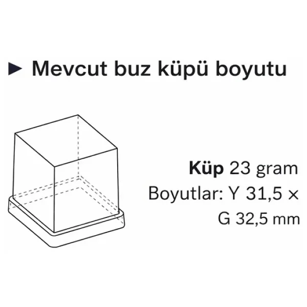 Brema 82 kg/gün Hazneli Ticari Küp Buz Makinesi - CB 840 A HC B-QUBE - Görsel 6