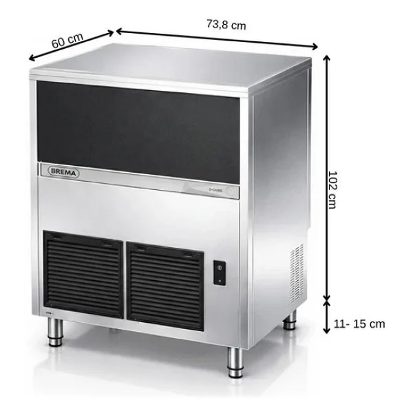 Brema 82 kg/gün Hazneli Ticari Küp Buz Makinesi - CB 840 A HC B-QUBE - Görsel 4