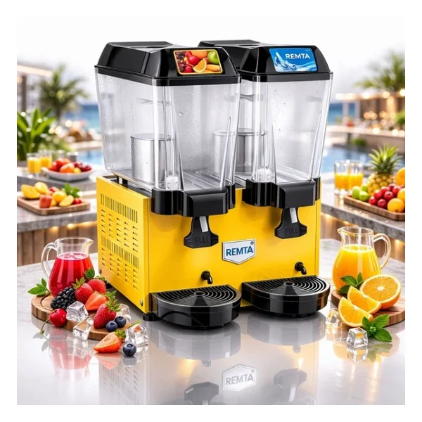 Remta 20+20 Litre Çiftli Şerbet ve Ayran Soğutucu Sarı - ST13 - Görsel 4
