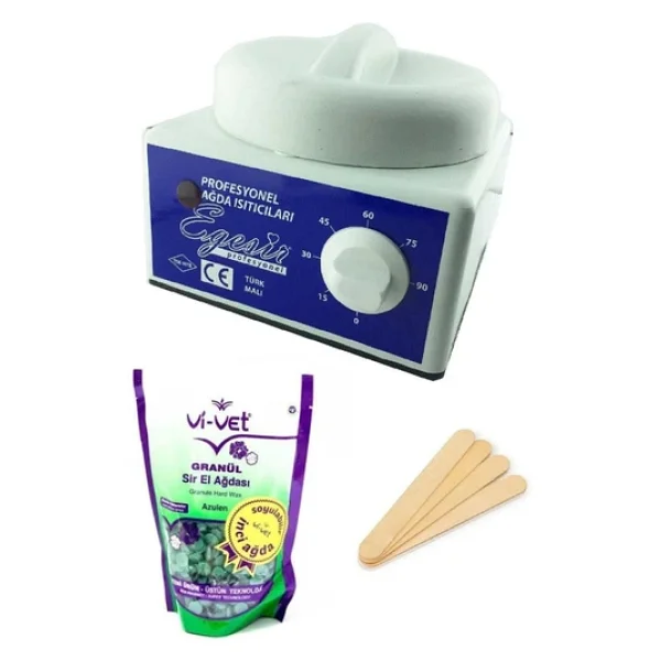 Sir Ağda Makinesi +azulen Soyulabilen Boncuk Ağda + Spatula Seti Original - Görsel 3