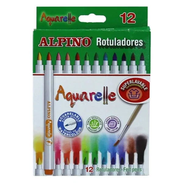 Alpino Aquarelle 12'li Fırça Uçlu Keçeli Kalem Seti - Görsel 2