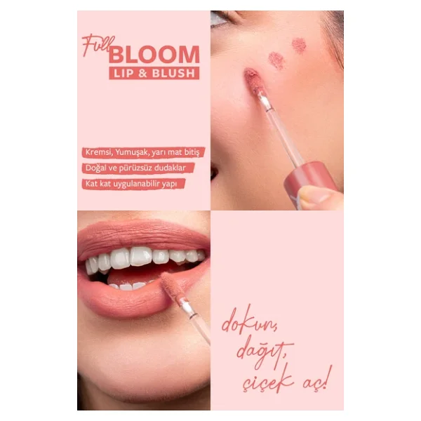 Pastel Full Bloom Lip & Blush 73 Bellini Ruj - Görsel 6