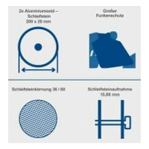 Scheppach Taş Motoru 500W 200 MM SM200L - Görsel 2