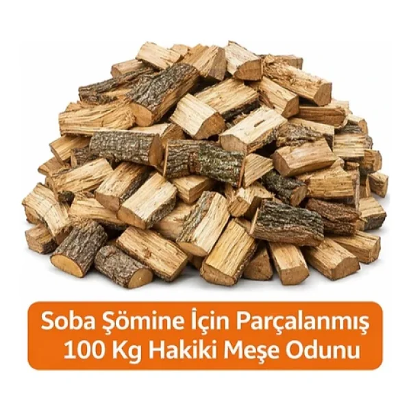 Dorello Meşe Odunu Soba Şömine Için Parçalanmış 100 kg Hakiki Meşe Odunu - Görsel 4