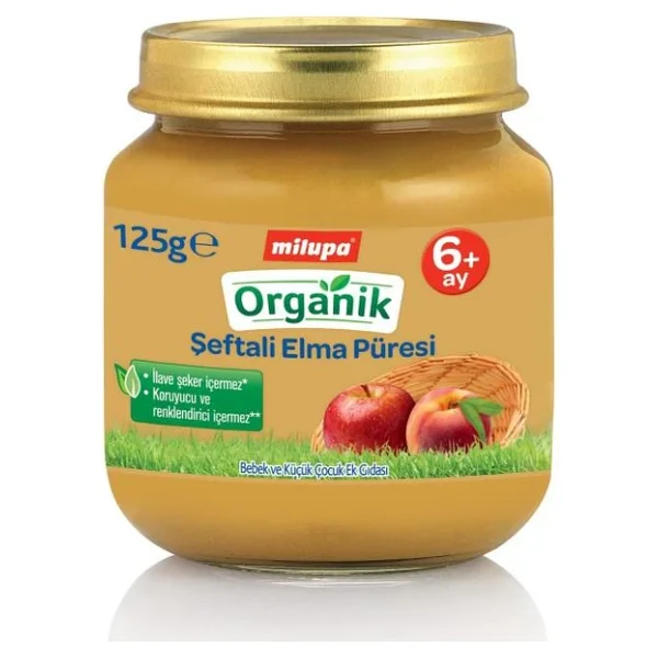 Milupa Organik Şeftali Elma Püresi 125 gr - Görsel 4