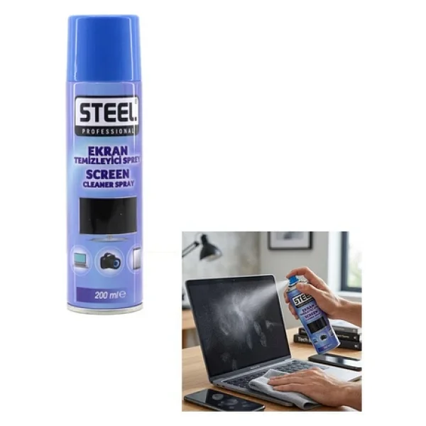 Steel Ekran Temizleyici Sprey 200 ML CK-3278 3278 - Görsel 5