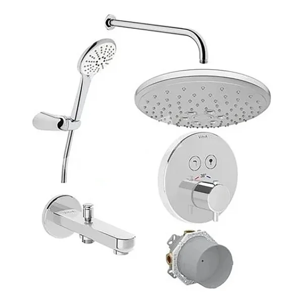 Artema AquaControl Round A49293 Ankastre Termostatik Krom Duş Seti - Görsel 2