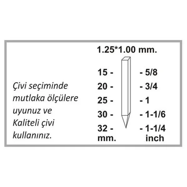 Gison GPP1830 15-32 mm Havalı Çivi Çakma Tabancası - Görsel 2