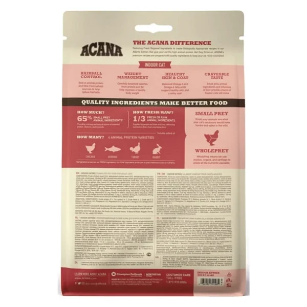 Acana Indoor Entree Sterilised 340 gr Yetişkin Kedi Maması - Görsel 3