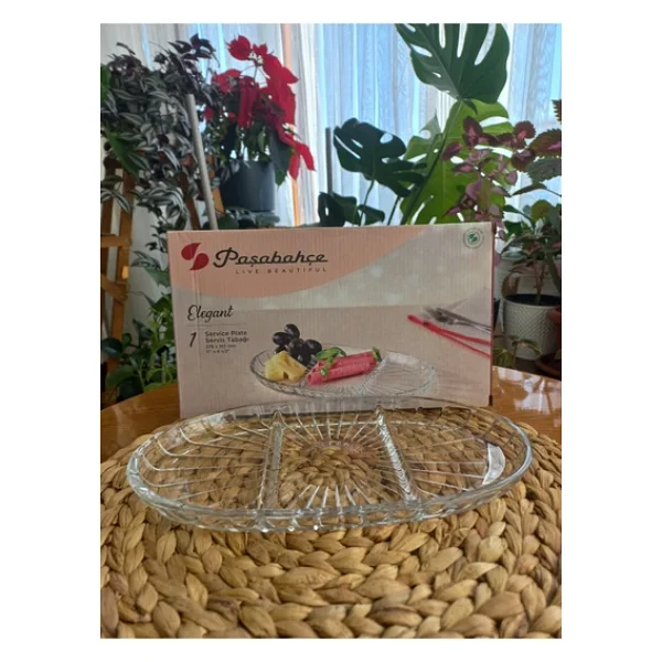 Paşabahçe Elegant 54903 Bölmeli Oval Servis Tabağı - Görsel 6