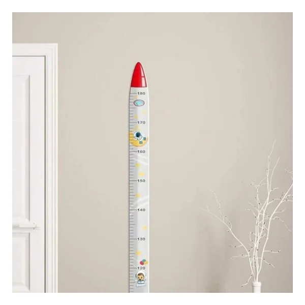 Sevimli Sarı Zürafa Yeşil Dinazor Deniz Kızı Roket Ağaç Boy Ölçüsü Sticker - Görsel 6
