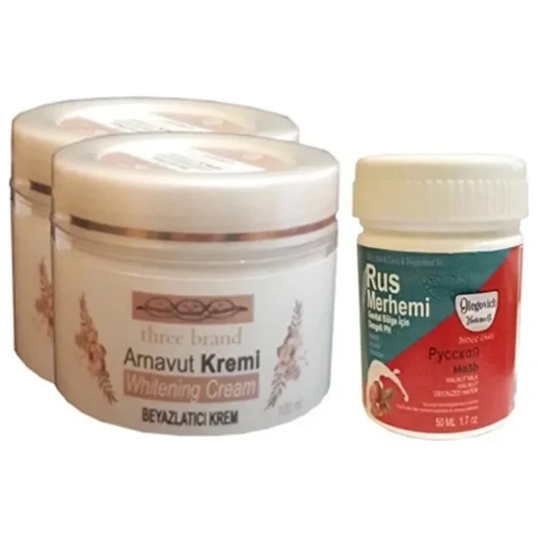 Three Brand Vücut Kremi 100 ml Arnavut Kremi 2 Ad + Rus Merhemi 50 ml 1 Ad - Görsel 6
