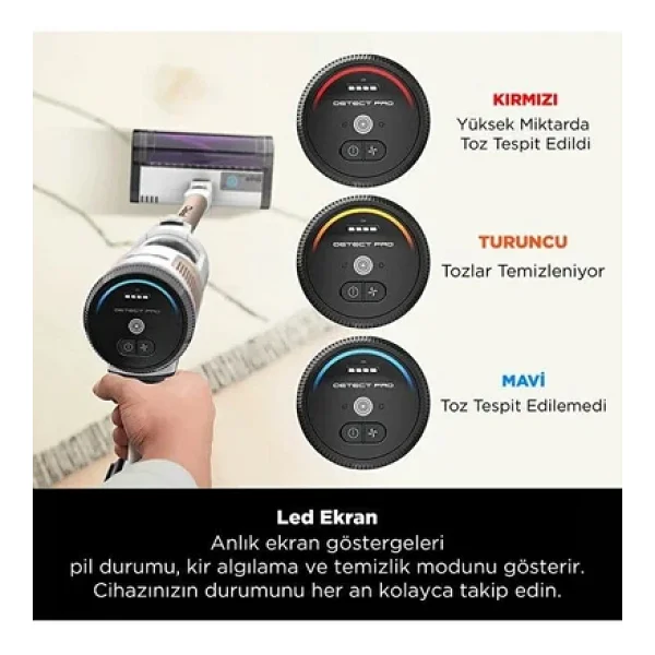 Shark Detect Pro Auto Empty System Şarjlı Dikey Süpürge - Görsel 9