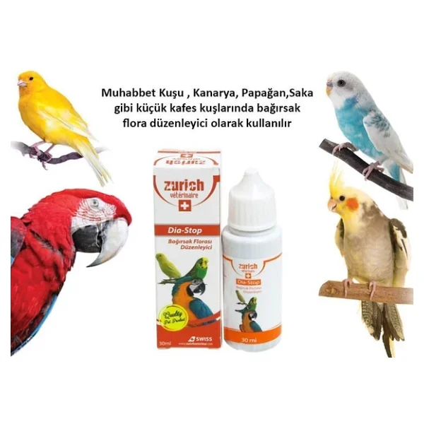 Zurich Dia Stop 30 ml Kuş İshal İlacı - Görsel 2