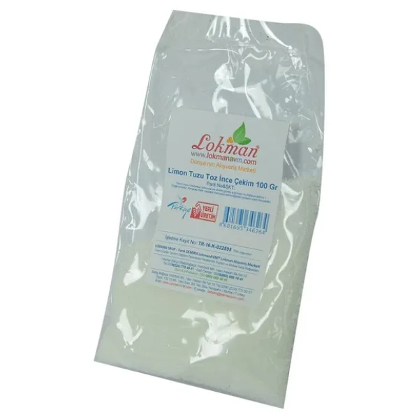 Saf Doğal İnce Çekilmiş Öğütülmüş Limon Tuzu Tozu 100GR - Görsel 3