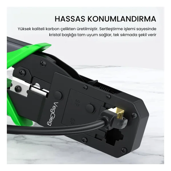 VegGieg RJ45 Ethernet RJ11 Telefon Soket Jack Sıkma Pensesi - Görsel 6