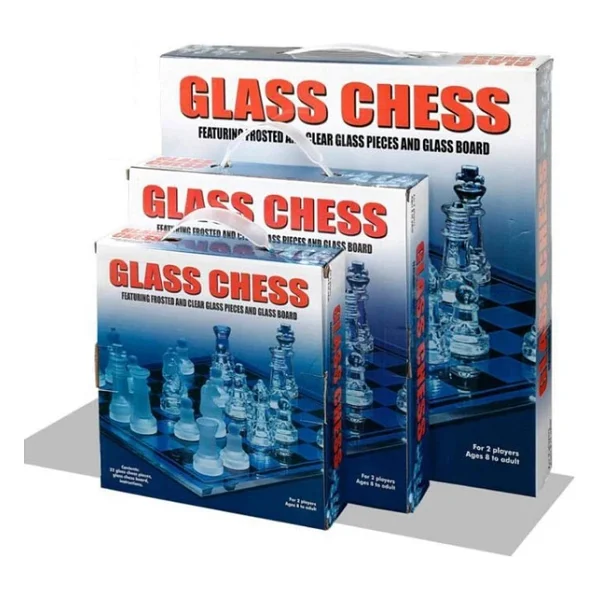 Senon Glass Chess Cam Satranç Takımı Kullanışlı Dekoratif Şık Hediyelik (25x25 cm) - Görsel 6