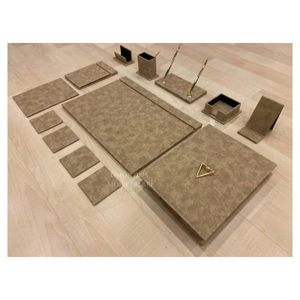 Ömür Ofis New York Sümen Takımı/Krem / 12 Parça - Görsel 3