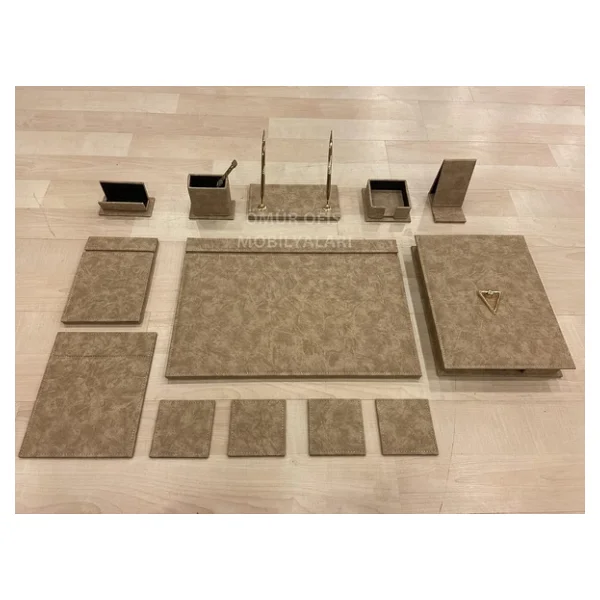 Ömür Ofis New York Sümen Takımı/Krem / 12 Parça - Görsel 2