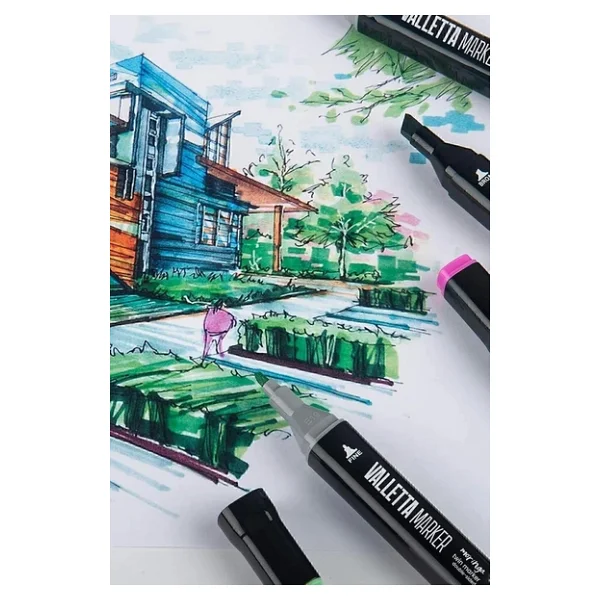 Moringa 48'li Çift Taraflı Art Marker Keçeli Kalem Seti Çantalı - Görsel 7