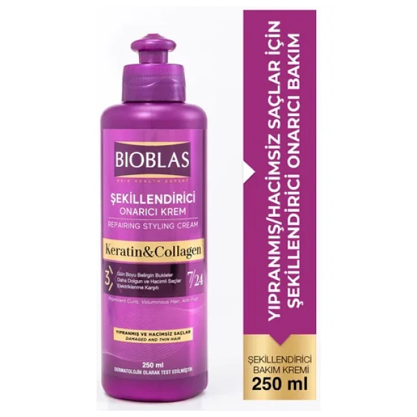 Bioblas Collagen ve Keratin Dökülme Karşıtı 250 ml Durulanmayan Saç Kremi - Görsel 8