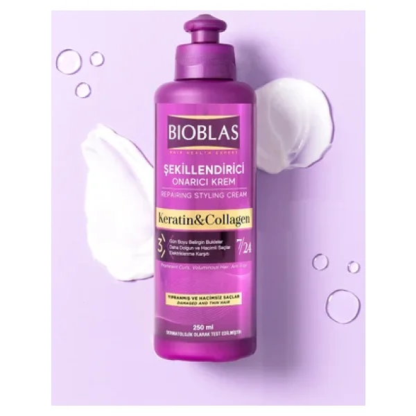 Bioblas Collagen ve Keratin Dökülme Karşıtı 250 ml Durulanmayan Saç Kremi - Görsel 9