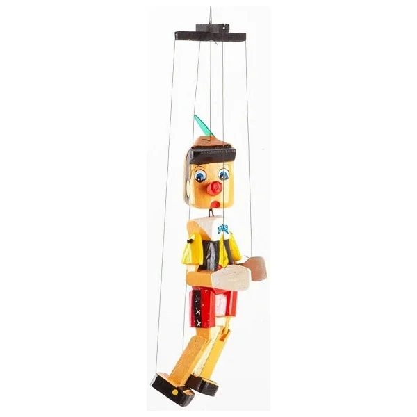 Dünyadan Hediyeler Ahşap Pinokyo Kukla Küçük Boy 20 cm - Görsel 3