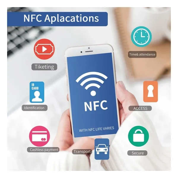 20 adet TimesKey NFC Çıkartması NTAG 213 Tam Programlanabilir NTAG213 NFC Etiketleri Dairesel Çıkartmalar, Android ve Diğer NFC Etkin Cihazlarla Uyumlu 144 Bayt Bellek - Görsel 6