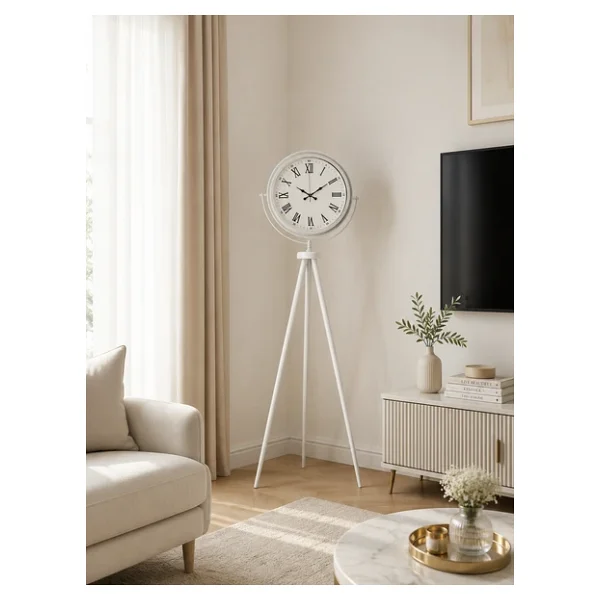 Platin Classic White Roma Tripod Ayaklı Saat - Görsel 3